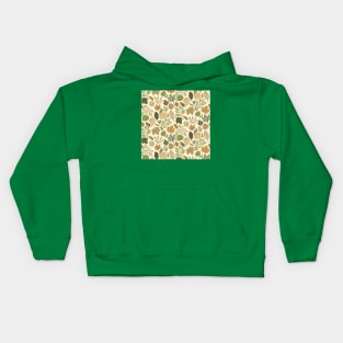 Ivory Fall Leaves Kids Hoodie